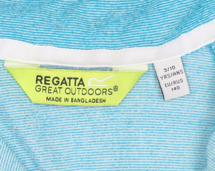 Regatta Boys Blue 9-10 Years Fleece 1/4 Zip Pullover Sweatshirt