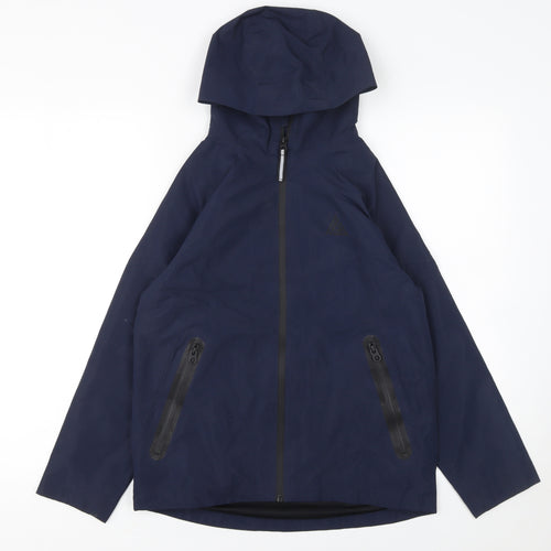 Next Boys Blue Waterproof Hooded Rain Coat Jacket 10 Years