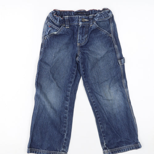 Tommy Hilfiger Boys Blue Straight Leg Jeans 5 Years Adjustable Waist