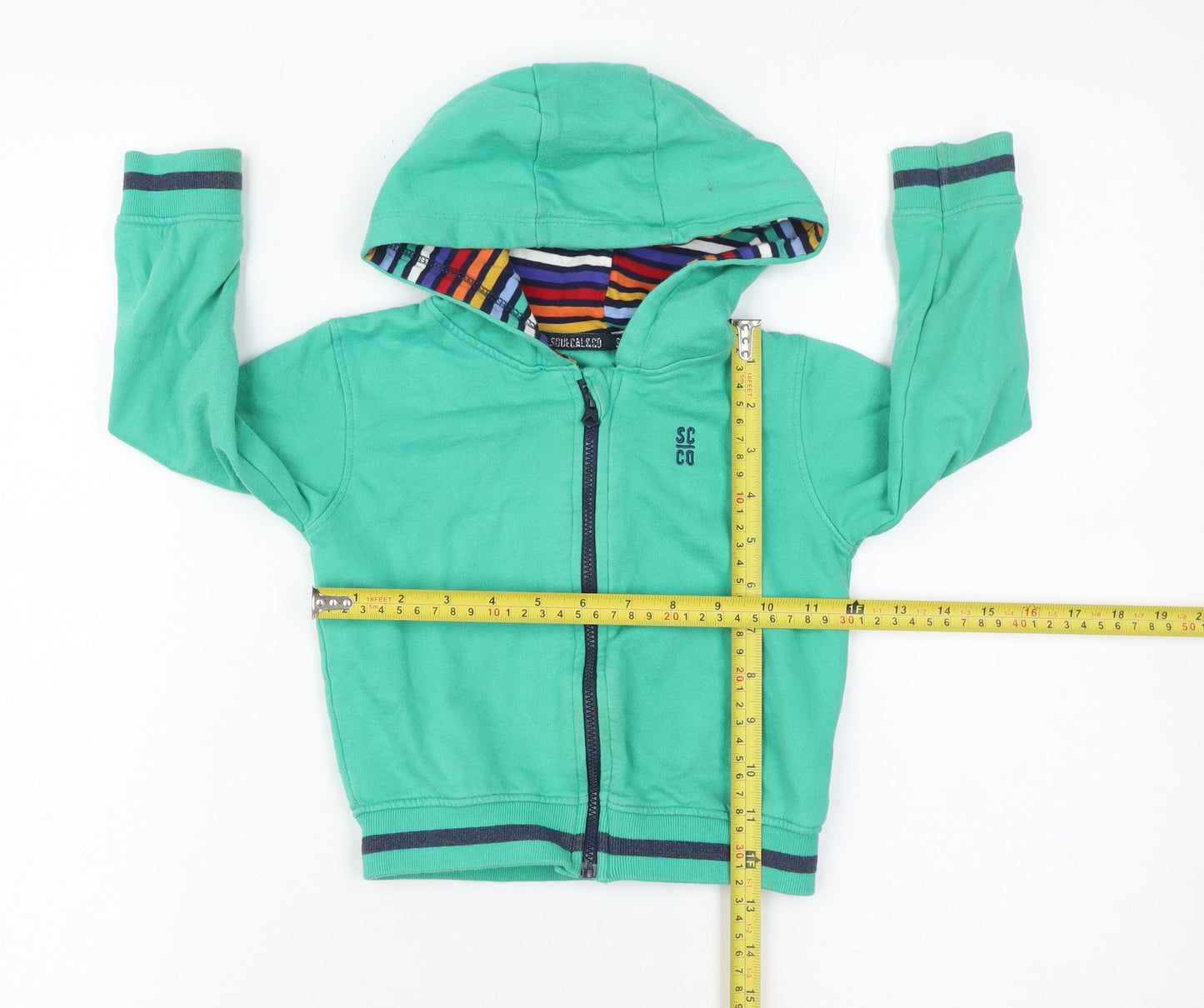 SoulCal & Co Green Hooded Full Zip Baby Jacket 18-24 Months