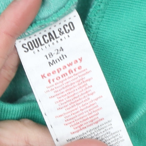 SoulCal & Co Green Hooded Full Zip Baby Jacket 18-24 Months