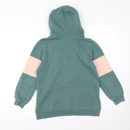 H&M Girls Green Hogwarts Hoodie 7-8 Years Pullover Hooded Sweatshirt