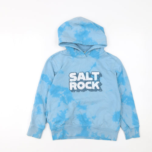 Saltrock Boys Blue Tie Dye Pullover Hoodie 7-8 Years Regular Fit