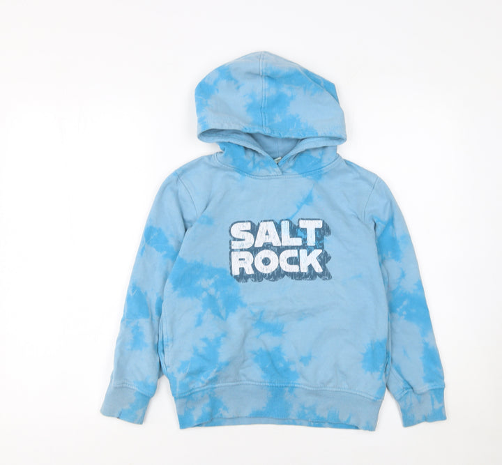 Saltrock Boys Blue Tie Dye Pullover Hoodie 7-8 Years Regular Fit
