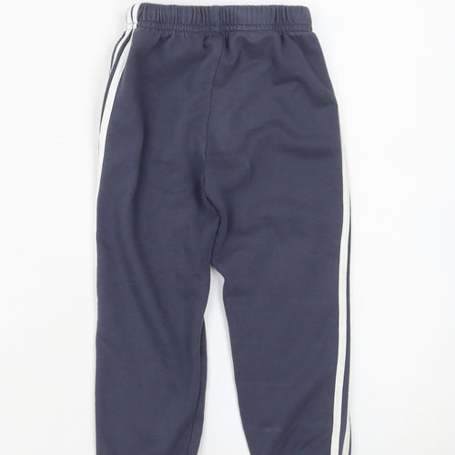 Adidas Boys Blue 3-4 Years Jogger Trousers with Side Stripes