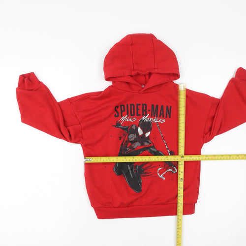 Marvel Spider-Man Miles Morales Red Boys Pullover Hoodie 7-8 Years