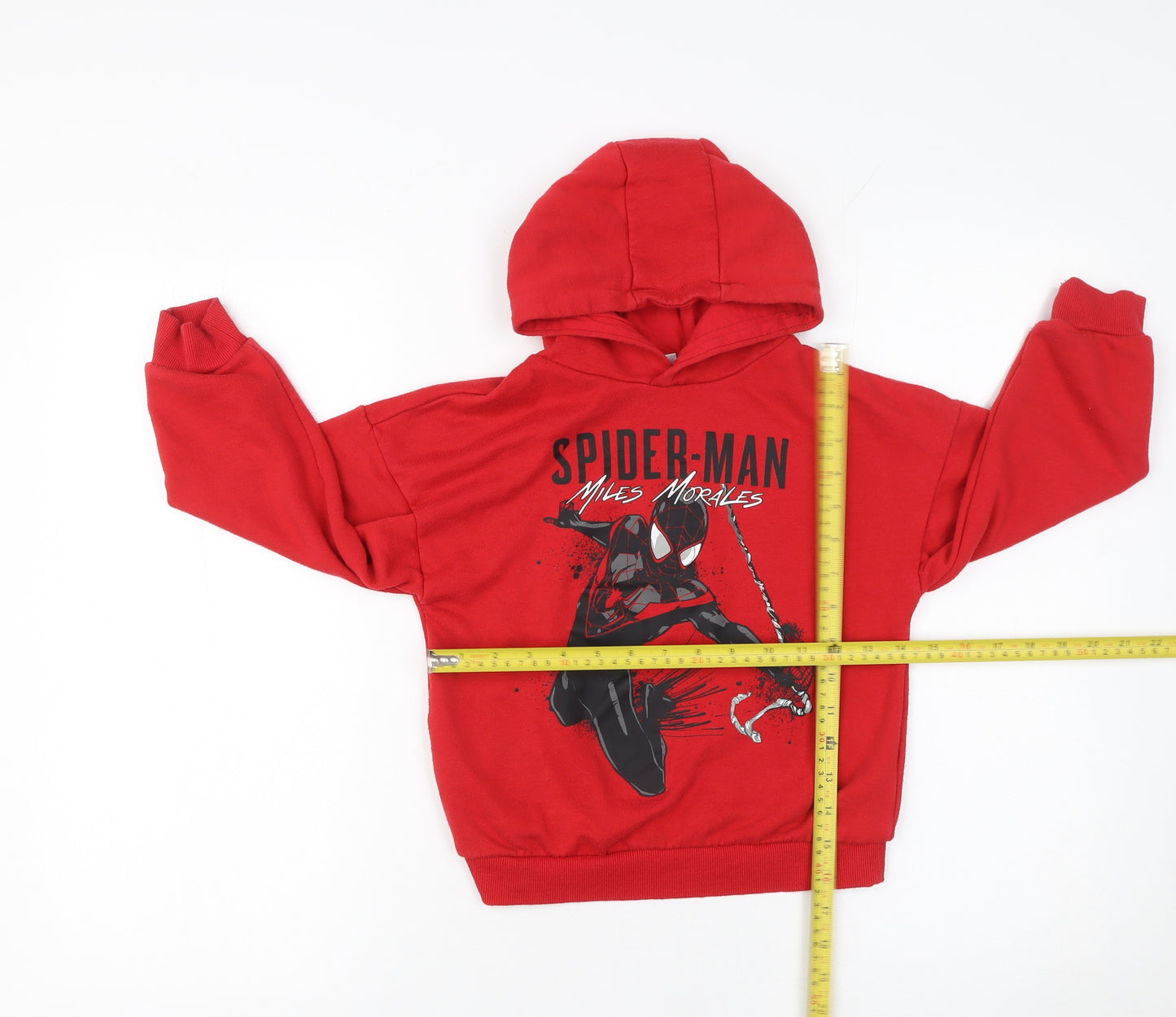 Marvel Spider-Man Miles Morales Red Boys Pullover Hoodie 7-8 Years