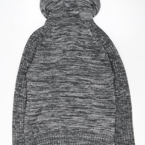 Primark Men’s Grey Knit Full Zip Hooded Jumper Size S