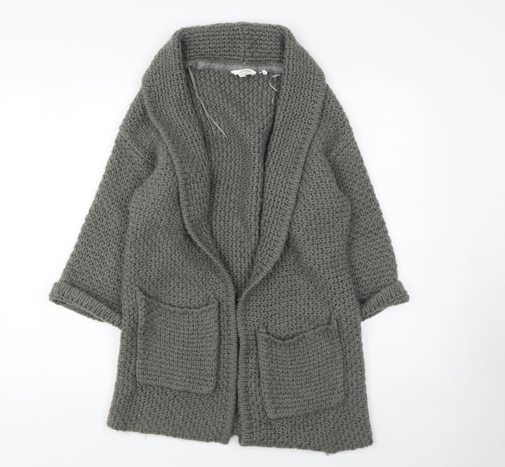 FatFace Women’s Grey Chunky Knit Longline Cardigan Size S