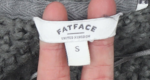 FatFace Women’s Grey Chunky Knit Longline Cardigan Size S