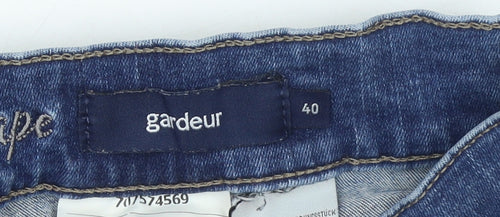 Gardeur Womens Blue Size 12 Skinny Slim Fit Stretch Jeans