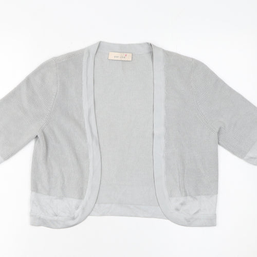 Marks and Spencer Women’s Grey 3/4 Sleeve Open Knit Cardigan Size 8