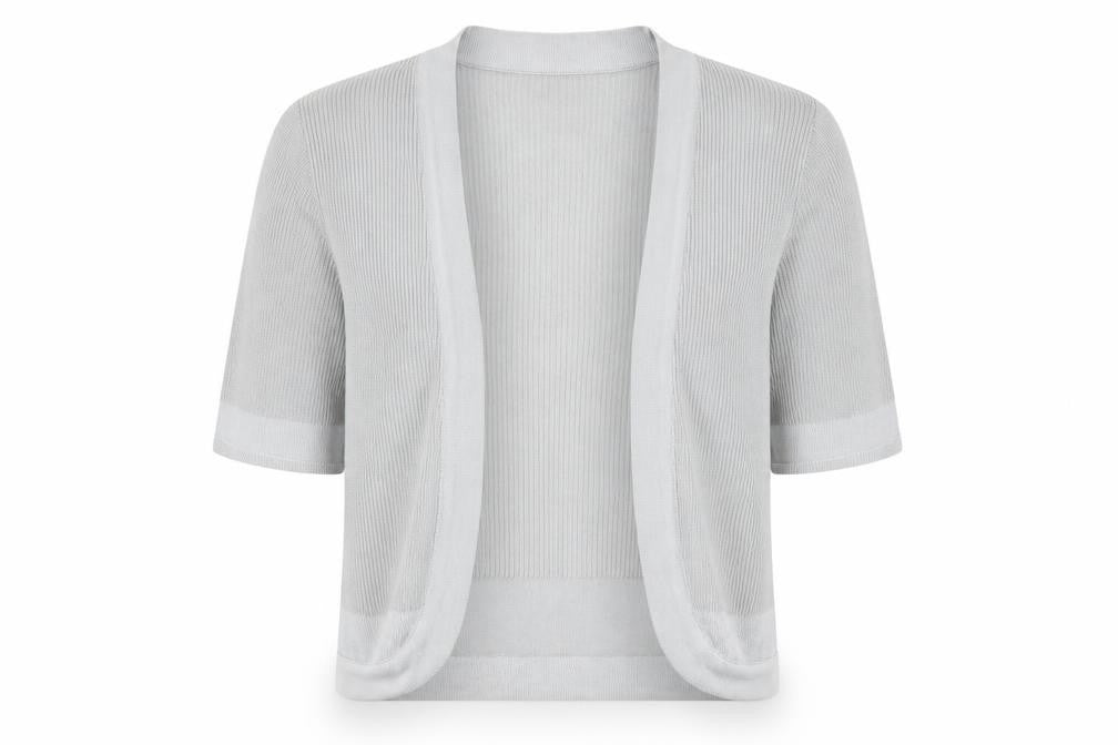 Marks and Spencer Women’s Grey 3/4 Sleeve Open Knit Cardigan Size 8