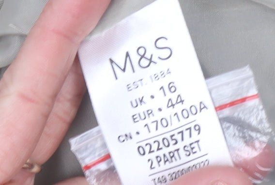 Marks and Spencer Women's Beige Trench Coat Size 16 Belted Classic Style