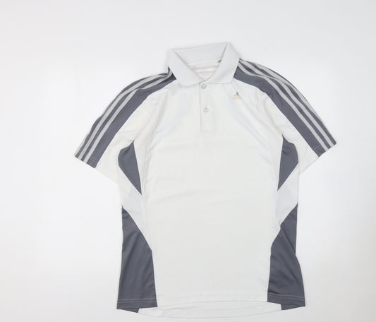 Adidas Men's White Golf Polo Shirt M Short Sleeve Activewear Top