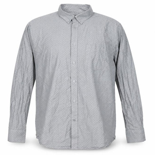 Dunnes Stores Men's Grey 2XL Regular Fit Long Sleeve Cotton Shirt