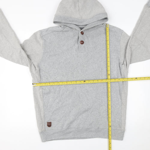 Diesel Jeans Mens Grey 2XL Henley Hoodie Long Sleeve Cotton Blend