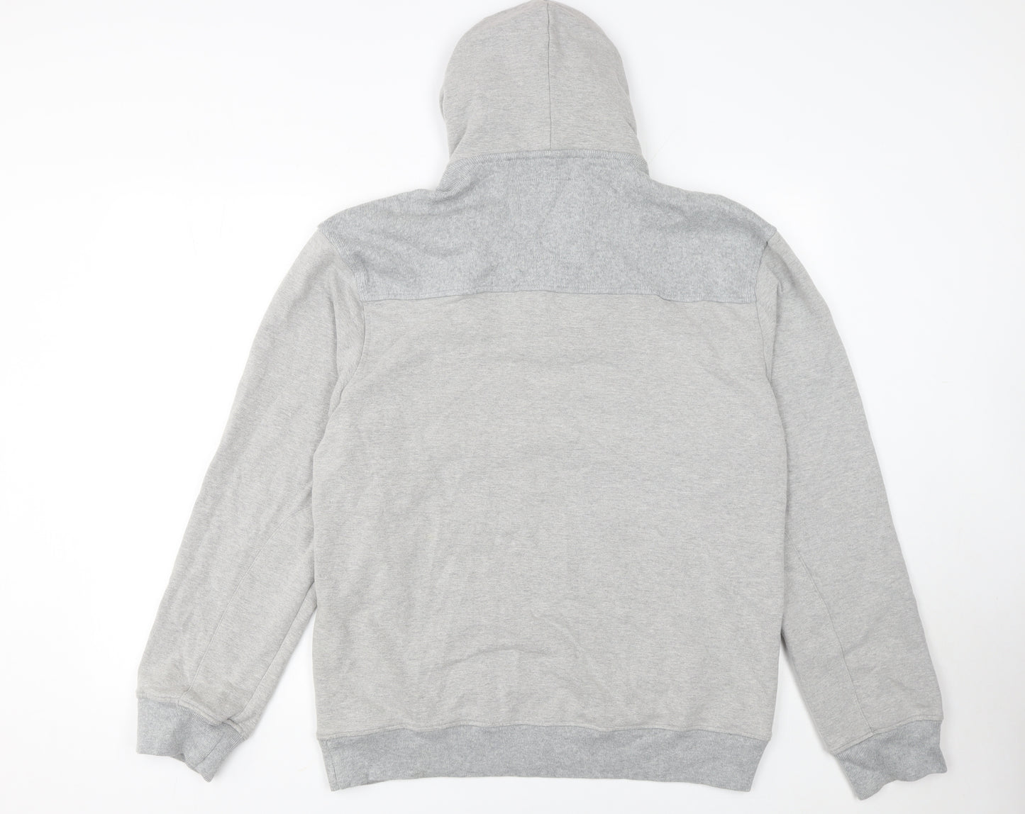 Diesel Jeans Mens Grey 2XL Henley Hoodie Long Sleeve Cotton Blend