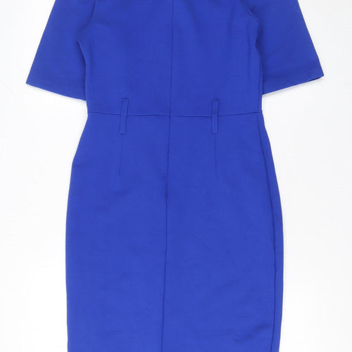 Next Women Blue Size 10 Bodycon Knee Length Short Sleeve Dress