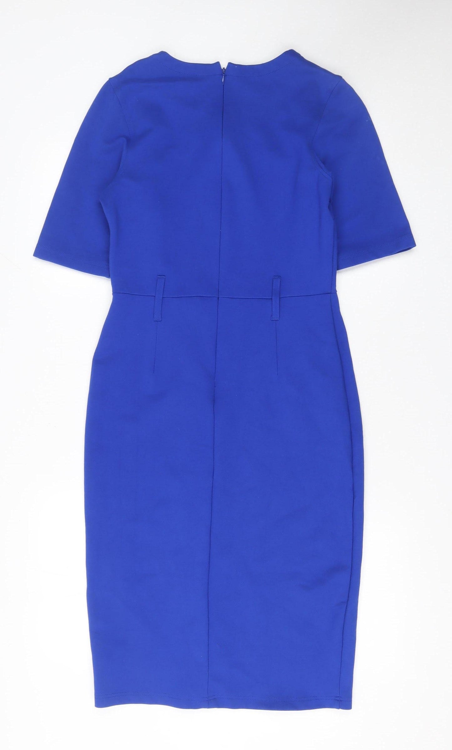 Next Women Blue Size 10 Bodycon Knee Length Short Sleeve Dress