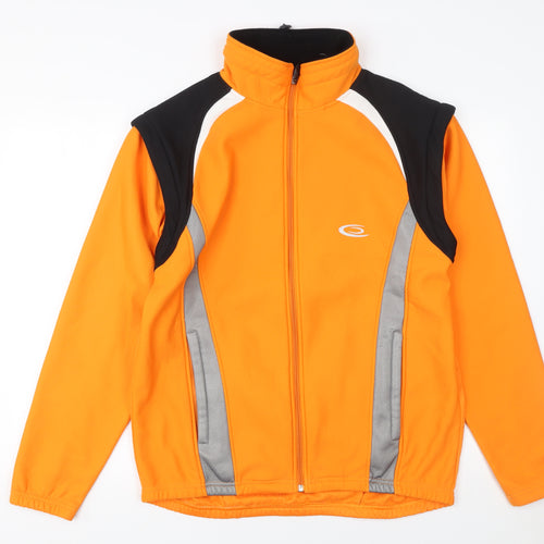 Crane Sports Men's Orange Softshell Track Jacket Medium 38-40in Reflective