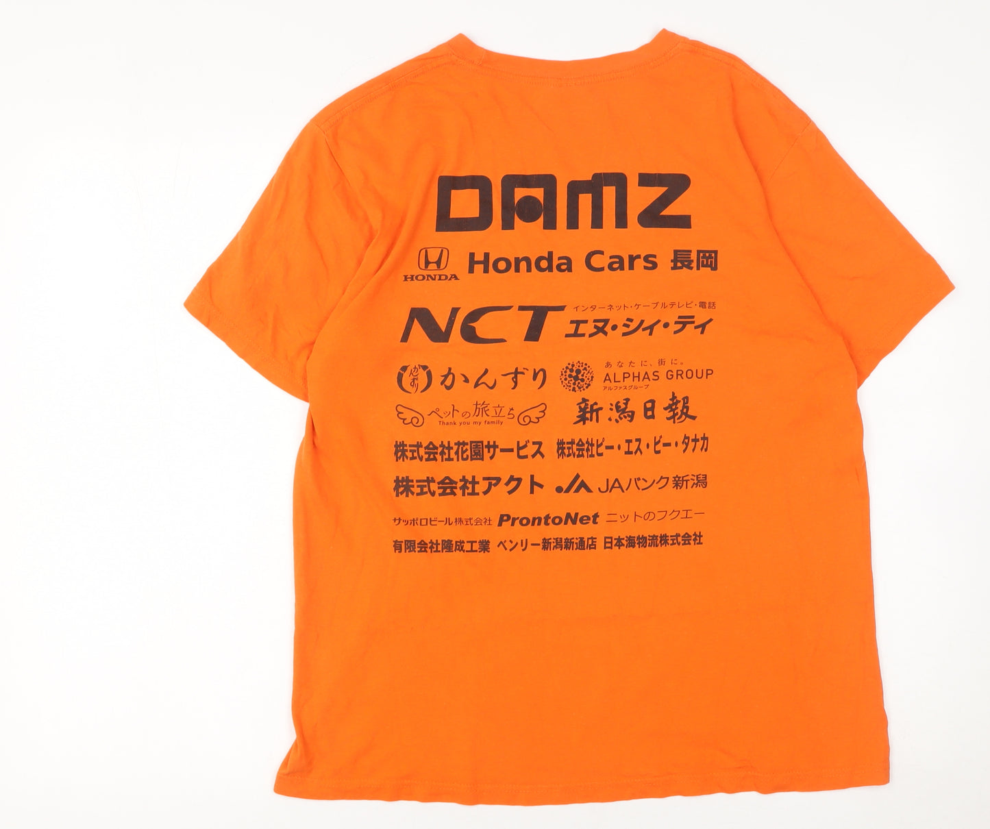 Printstar Men's Orange 2018-19 Niigata Albirex BB Championship T-Shirt Size L