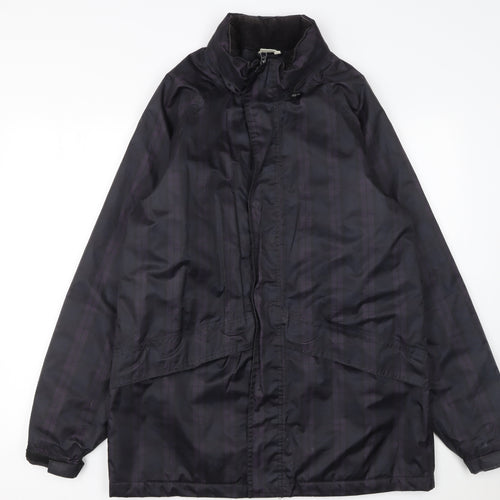 Cotton Traders Men's Plum Purple Parka Jacket M Full Zip Lined