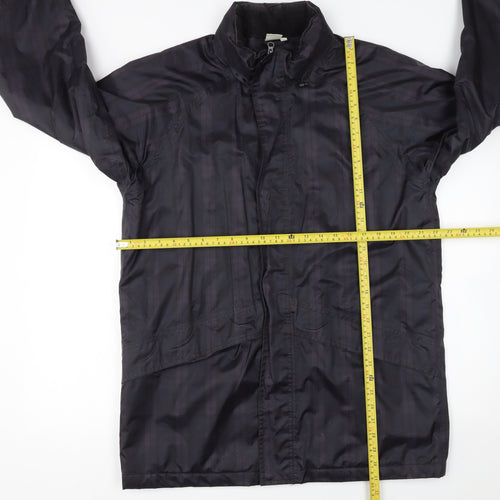 Cotton Traders Men's Plum Purple Parka Jacket M Full Zip Lined