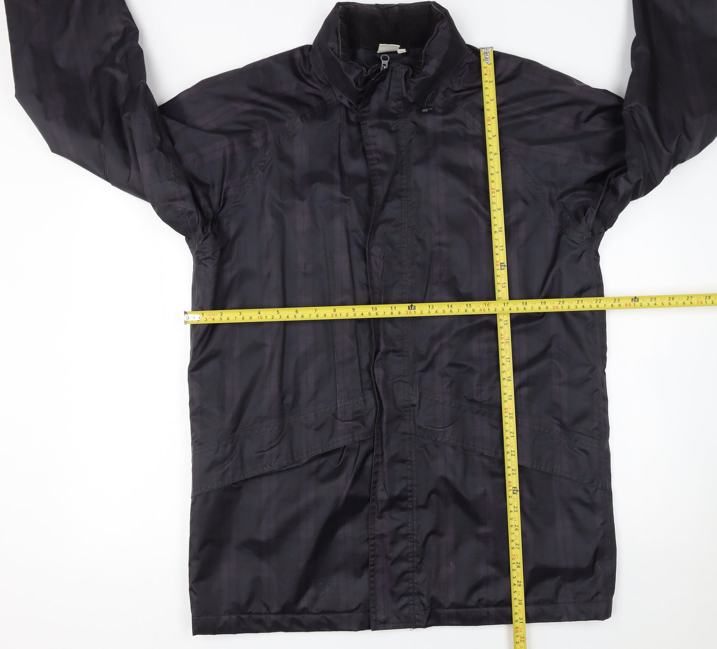 Cotton Traders Men's Plum Purple Parka Jacket M Full Zip Lined