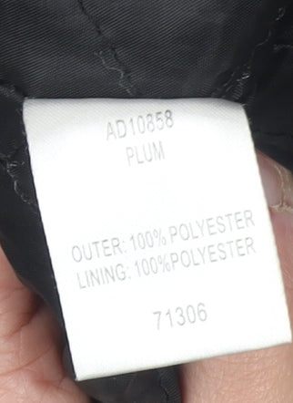 Cotton Traders Men's Plum Purple Parka Jacket M Full Zip Lined