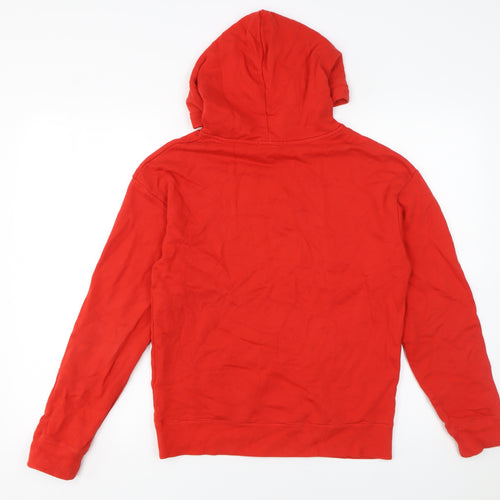 Calvin Klein Jeans Boys Red Logo Pullover Hoodie Size 14 Years