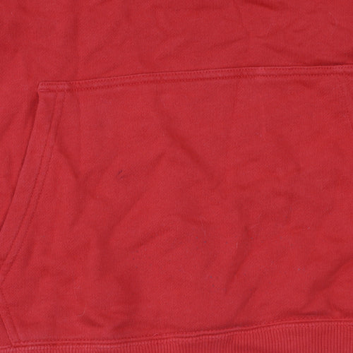 Calvin Klein Jeans Boys Red Logo Pullover Hoodie Size 14 Years