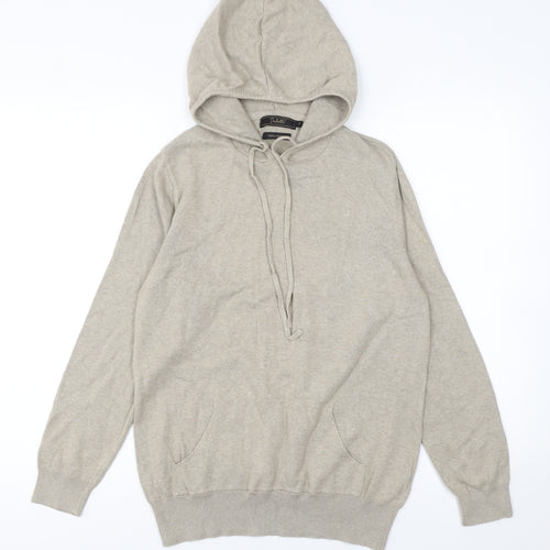 Destello Womens Beige Small 100% Cotton Pullover Hoodie