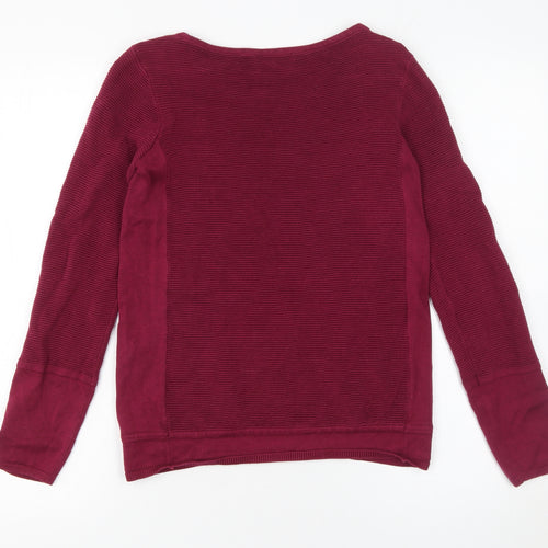 edc Women’s Red Cotton Blend Knit Jumper XS Long Sleeve
