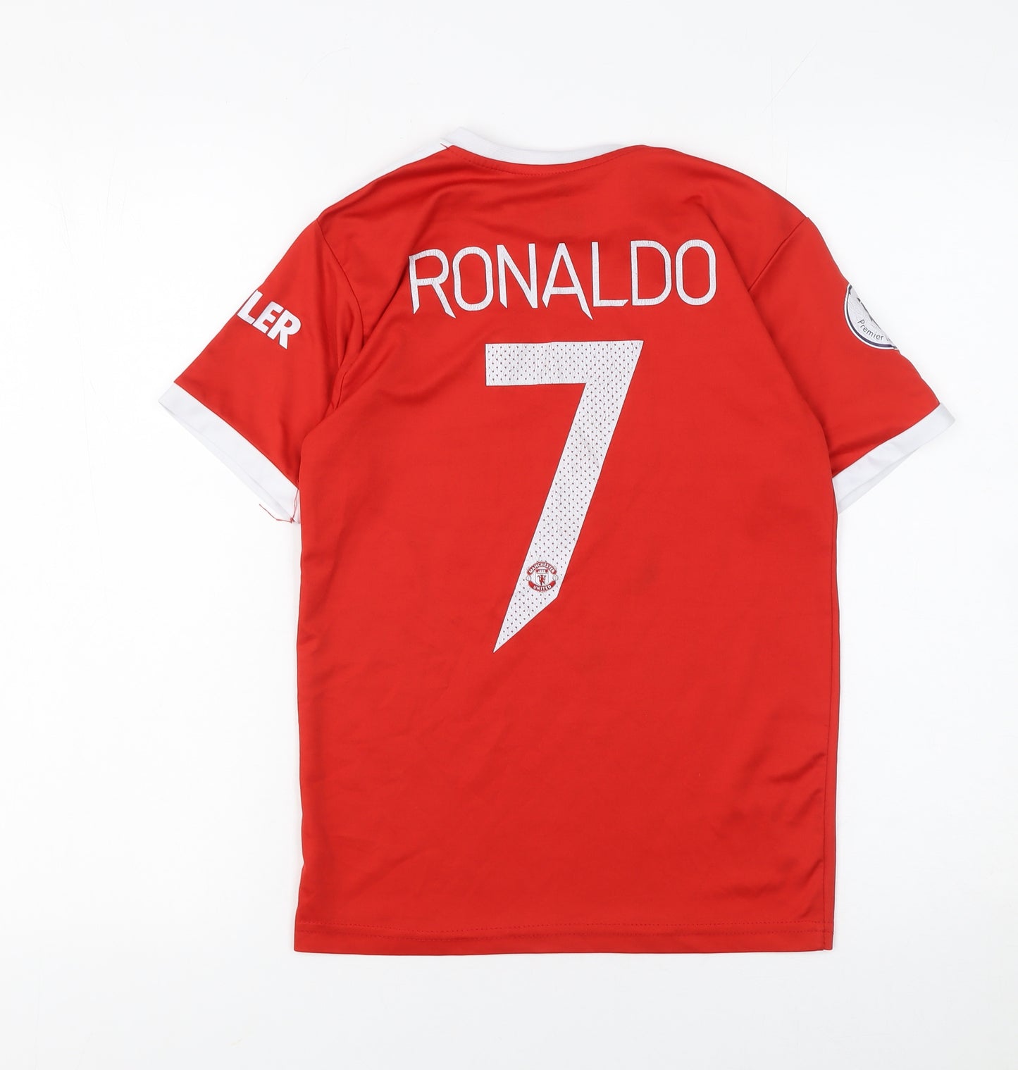 adidas Boys Red Football Jersey T-Shirt Size 152 Manchester United Top