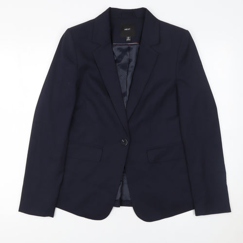 Next Women Blue Size 10 Single-Breasted Blazer Jacket