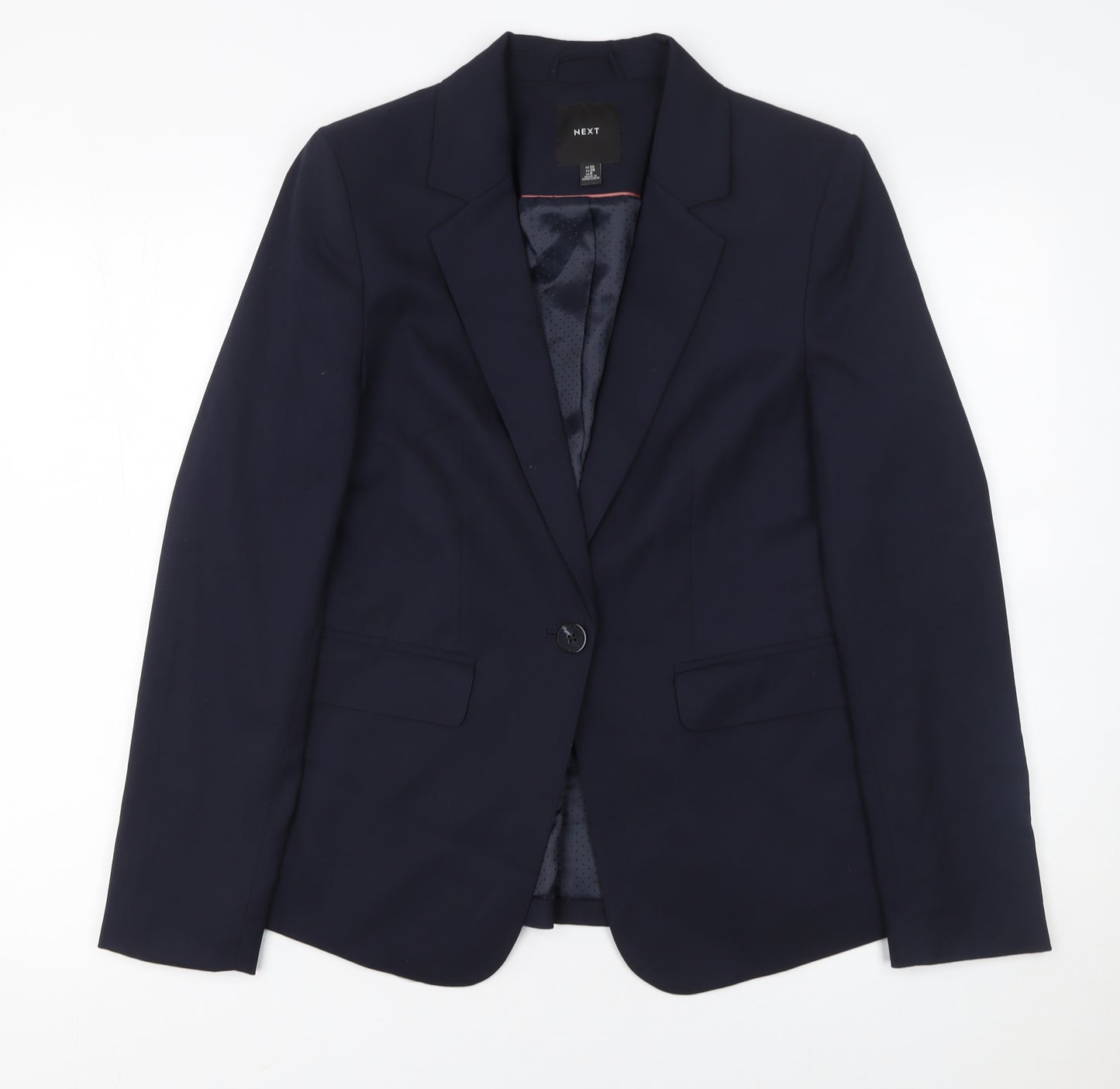 Next Women Blue Size 10 Single-Breasted Blazer Jacket