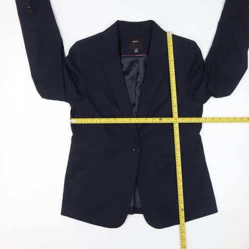 Next Women Blue Size 10 Single-Breasted Blazer Jacket