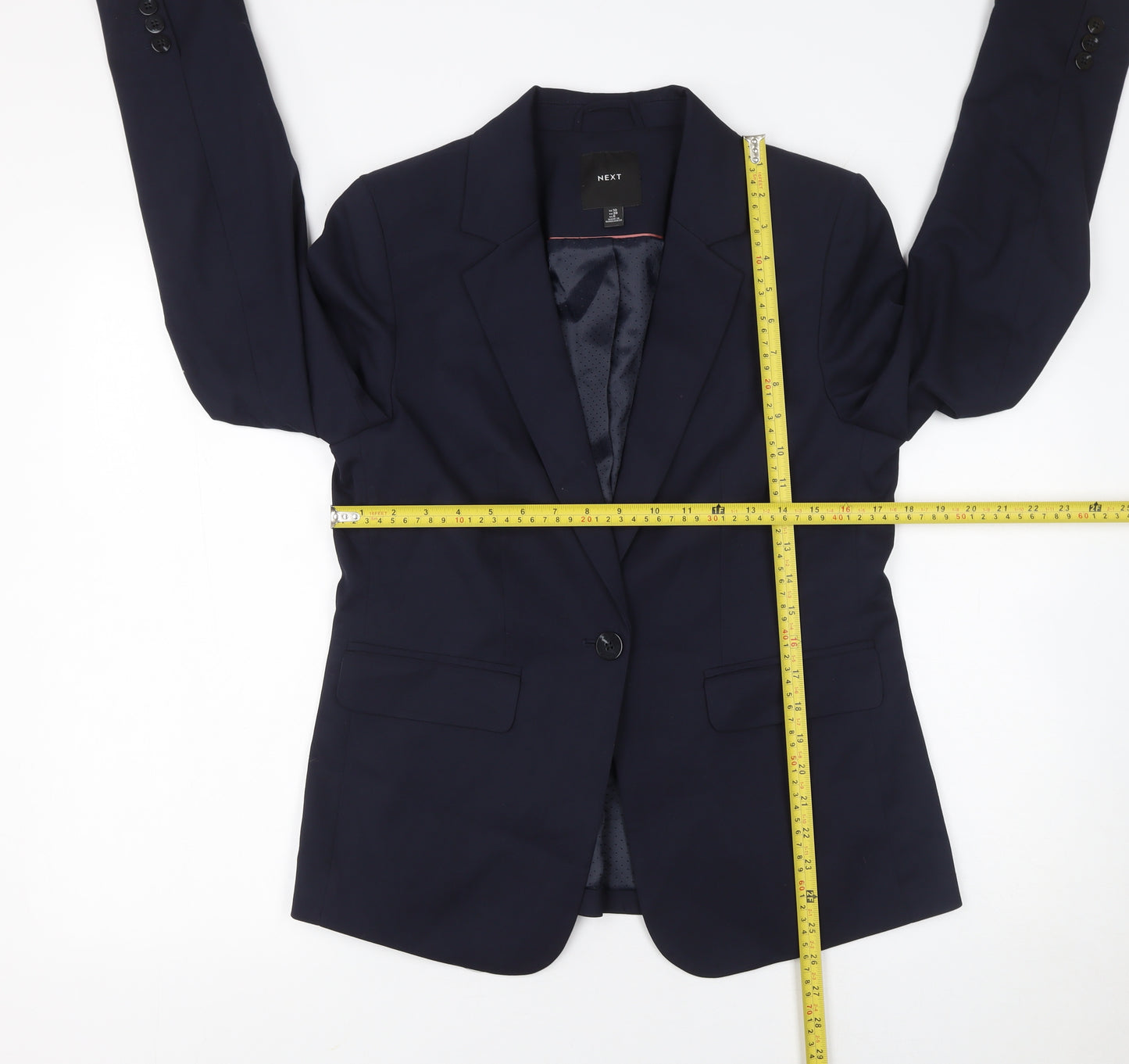 Next Women Blue Size 10 Single-Breasted Blazer Jacket
