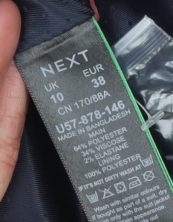 Next Women Blue Size 10 Single-Breasted Blazer Jacket