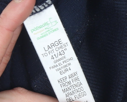 Padraig at Dunnes Stores Men’s Blue 1/4 Zip Pullover Sweatshirt Large