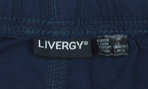 Livergy Men's Navy Blue Lounge Pants Size L 52/54 100% Cotton