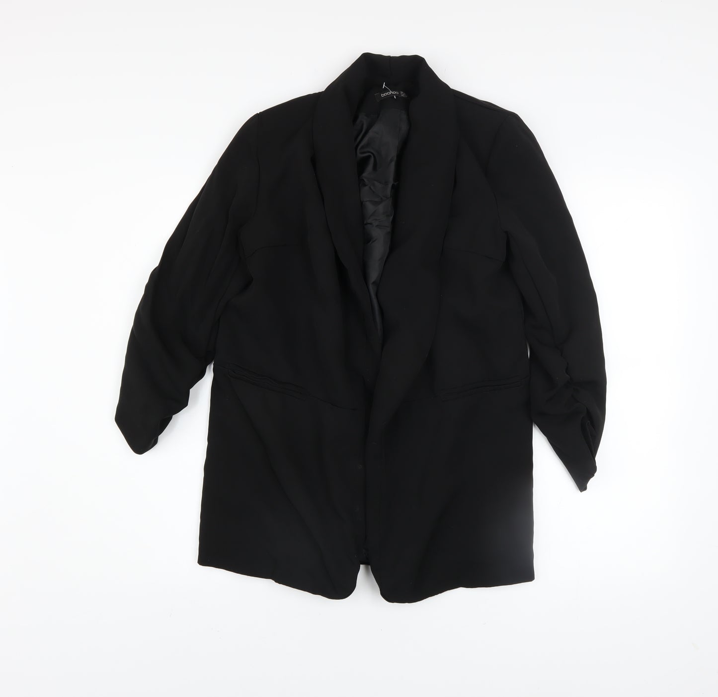 Boohoo Women’s Black Size 10 Blazer Jacket Lightweight Lined