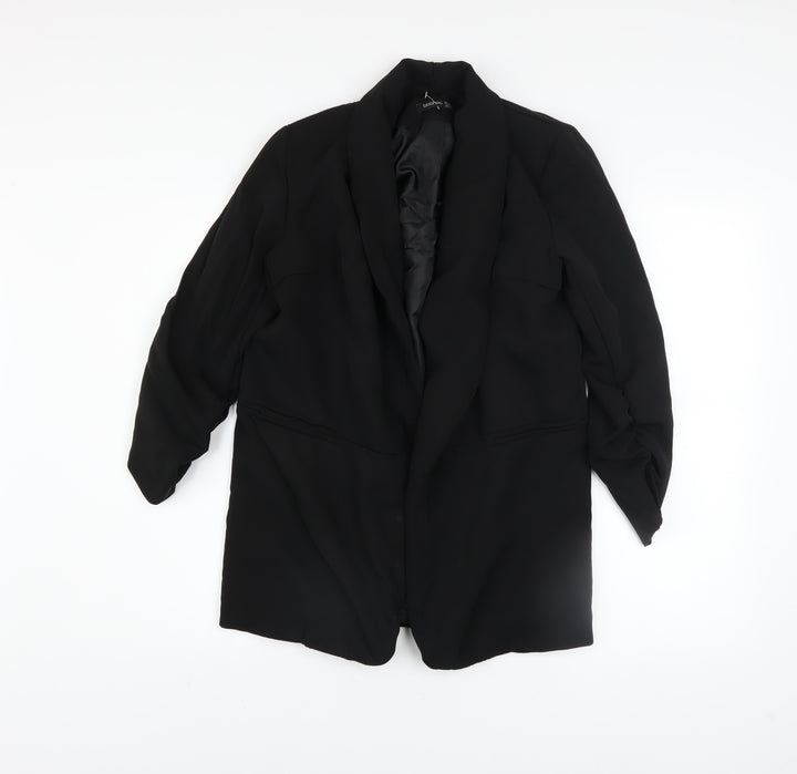 Boohoo Women’s Black Size 10 Blazer Jacket Lightweight Lined