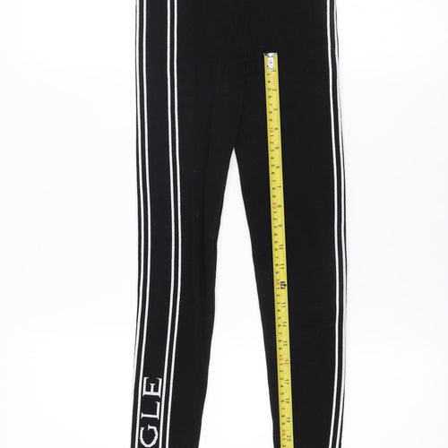 Pringle of Scotland x H&M Women Black XS Ankle Leggings with Stripe Detail