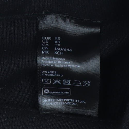 Pringle of Scotland x H&M Women Black XS Ankle Leggings with Stripe Detail