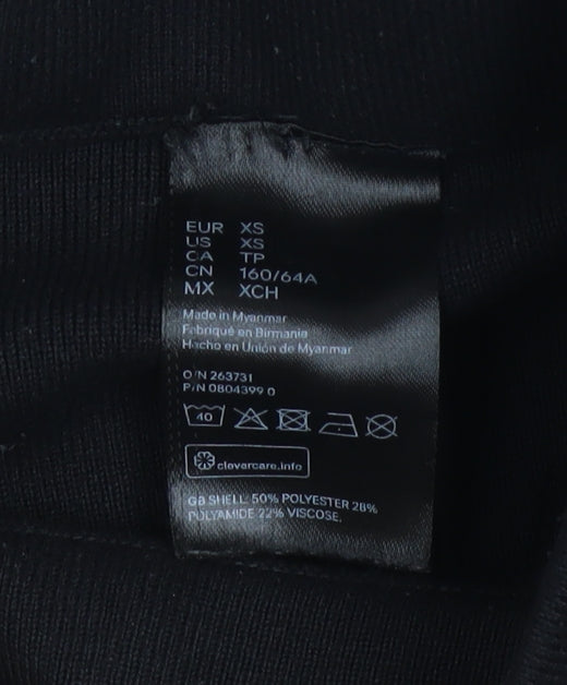 Pringle of Scotland x H&M Women Black XS Ankle Leggings with Stripe Detail
