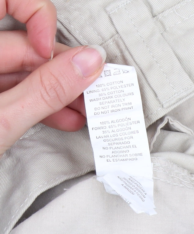 Denim Co. Men’s Beige Chino Trousers W32 L32 Regular Fit