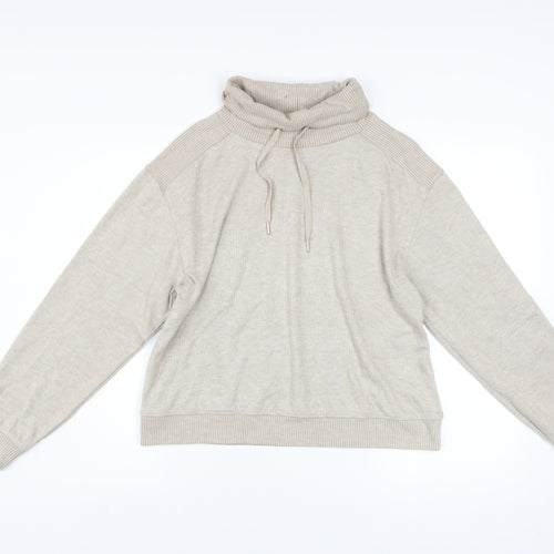 F&F Women’s Beige Cowl Neck Pullover Sweatshirt UK 8