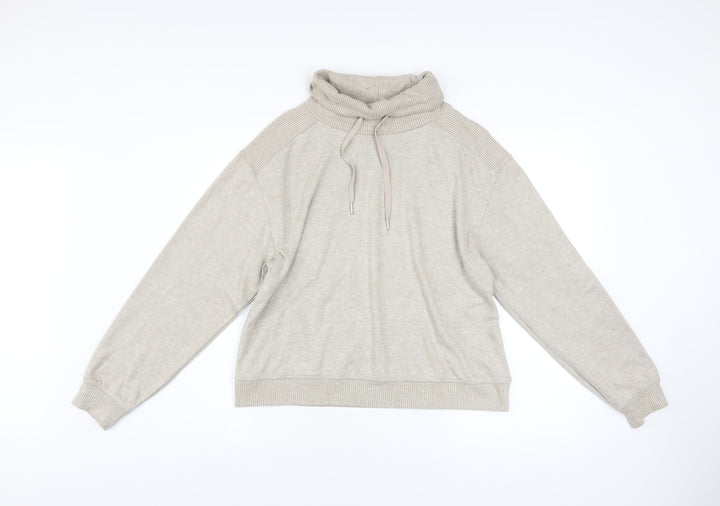 F&F Women’s Beige Cowl Neck Pullover Sweatshirt UK 8